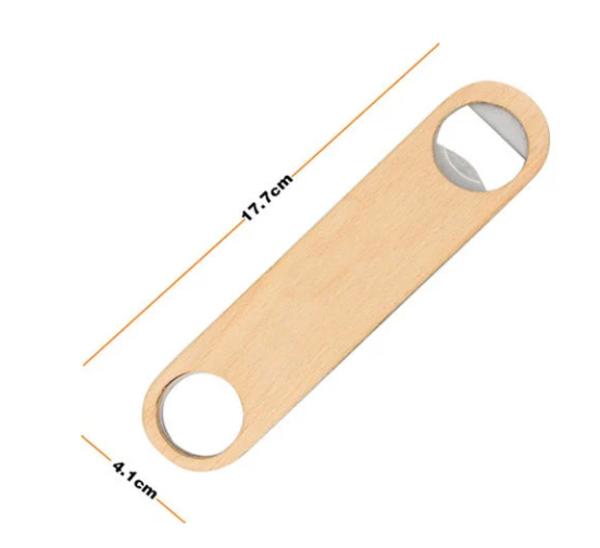 Engraved Beech Wood Bottle Opener – Customised Promotional Gift for Businesses and Clients
