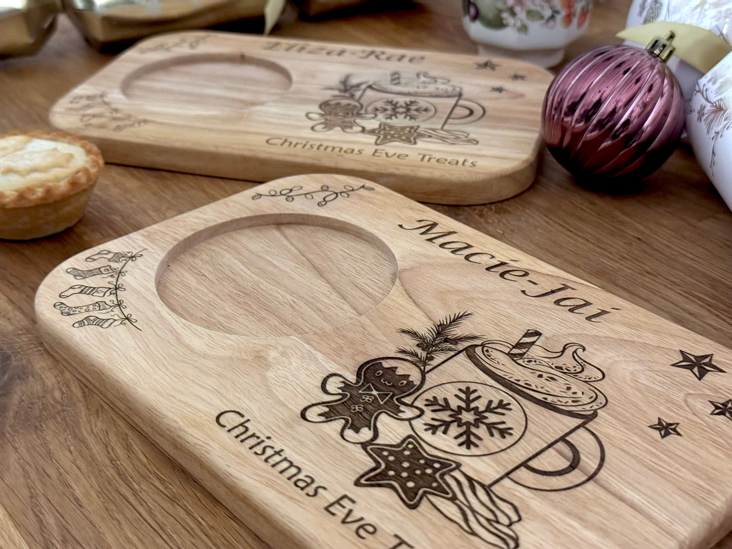 Personalised Christmas Tea Serving Board