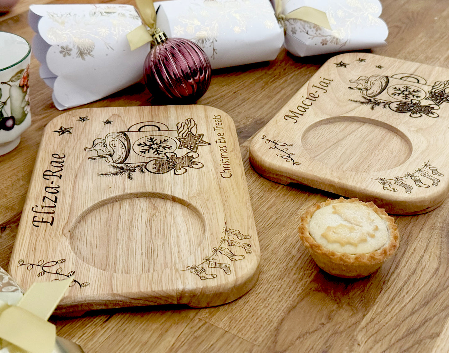 Personalised Christmas Tea Serving Board