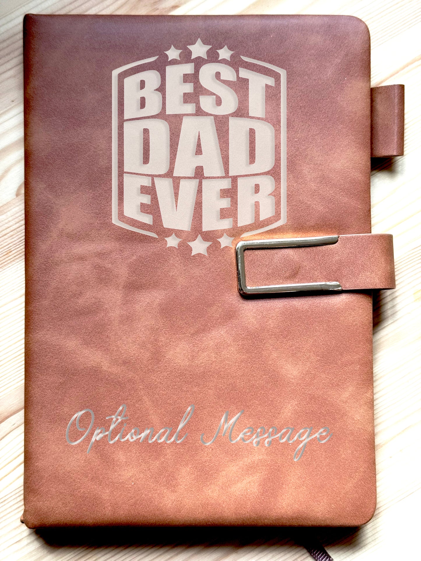 Personalised P-Leather Notebook | Custom Engraved | 21x15cm (8.27” x 5.91”) | 200 Pages
