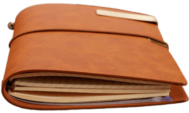 Premium Pleather Notebook with Personalised Engraving | 12x20cm (4.72” x 7.87”) | Customisable with 8 Variants