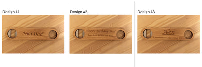 Personalised Beech Wood Bottle Opener with Engraving Options – Customised Gift for Home Bars and Parties