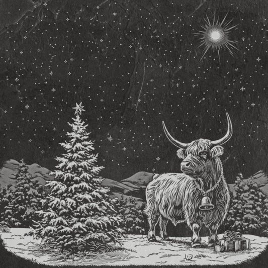 Christmas Highland Cow