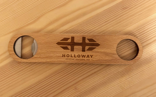 Engraved Beech Wood Bottle Opener – Customised Promotional Gift for Businesses and Clients