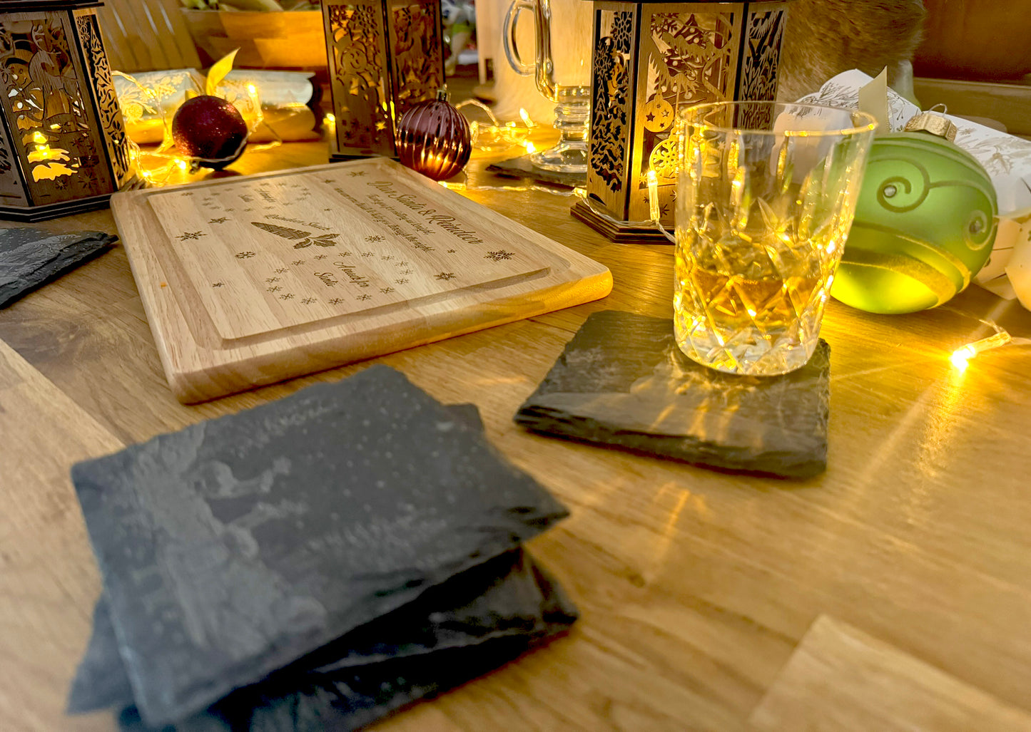 Christmas Slate Coaster Pack (set of 6)