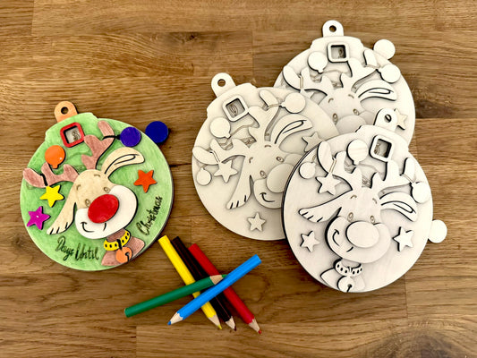 Rudolph Days to Christmas Count Down and Colouring