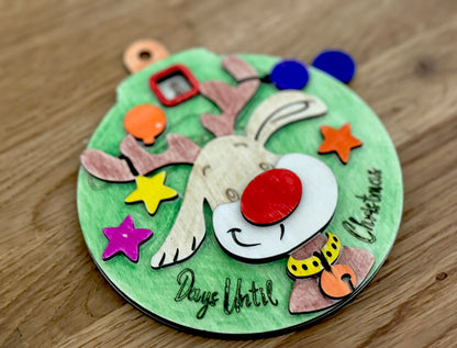 Rudolph Days to Christmas Count Down and Colouring