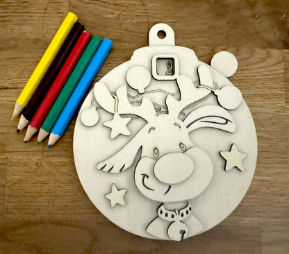 Rudolph Days to Christmas Count Down and Colouring