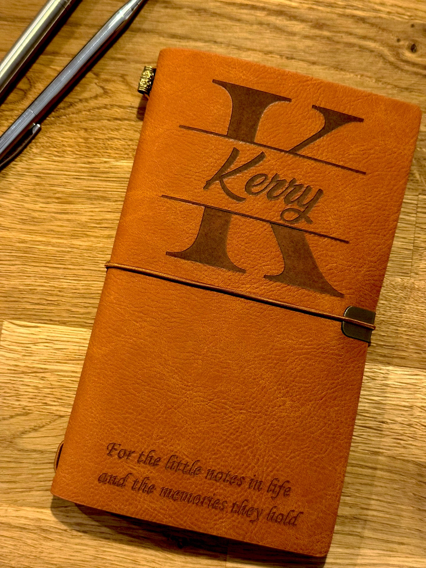 Premium Pleather Notebook with Personalised Engraving | 12x20cm (4.72” x 7.87”) | Customisable with 8 Variants