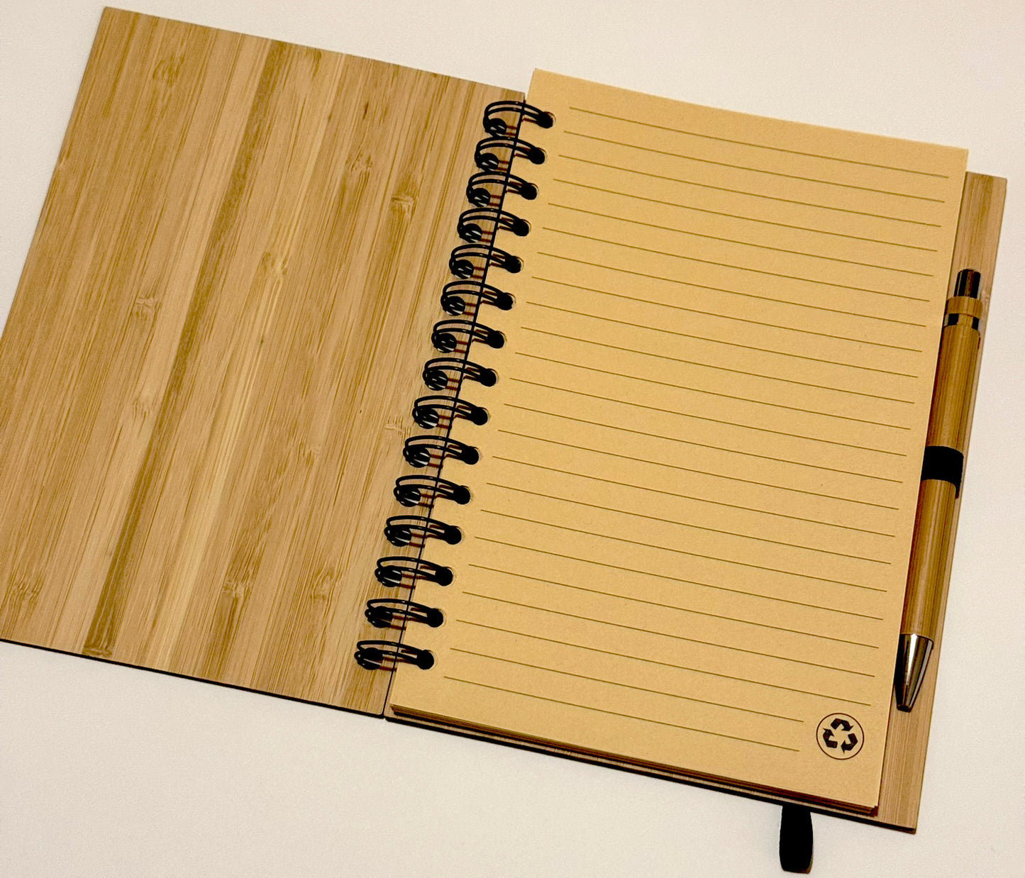 Personalised Bamboo Notebook & Pen Set | Custom Engraved | 21x15cm (8.27” x 5.91”) | Eco-Friendly & Sustainable