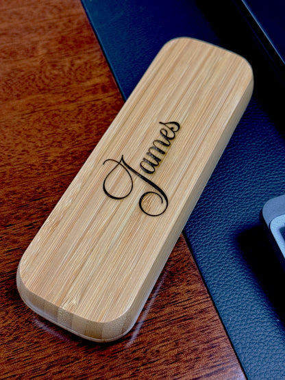 Custom Engraved Bamboo Pen and Case Set | Corporate Gifts | Branded Promotional Item