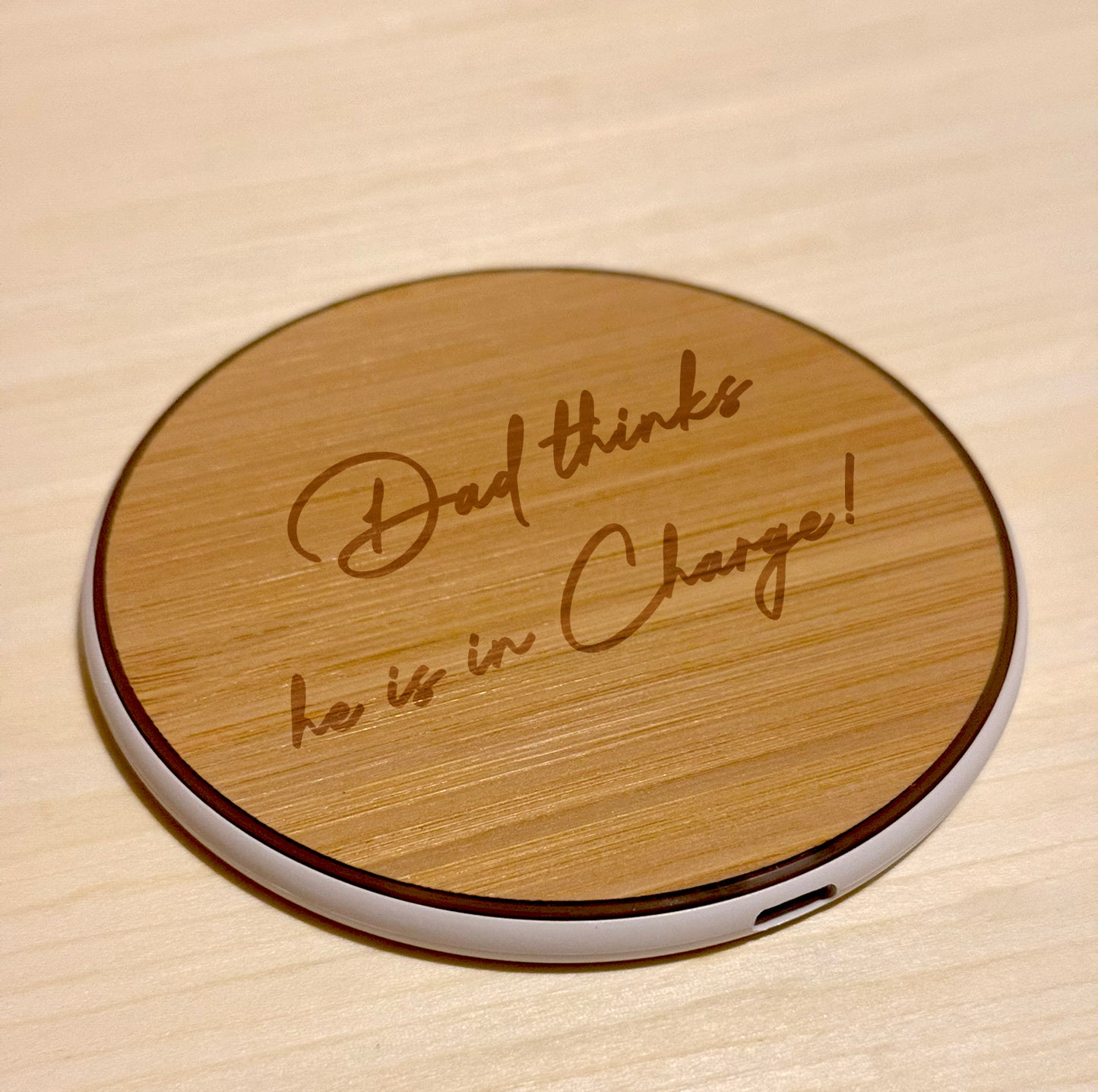 15W Fast Wireless Charger Pad – Personalised Qi-Compatible Charging – Personalised Just for You