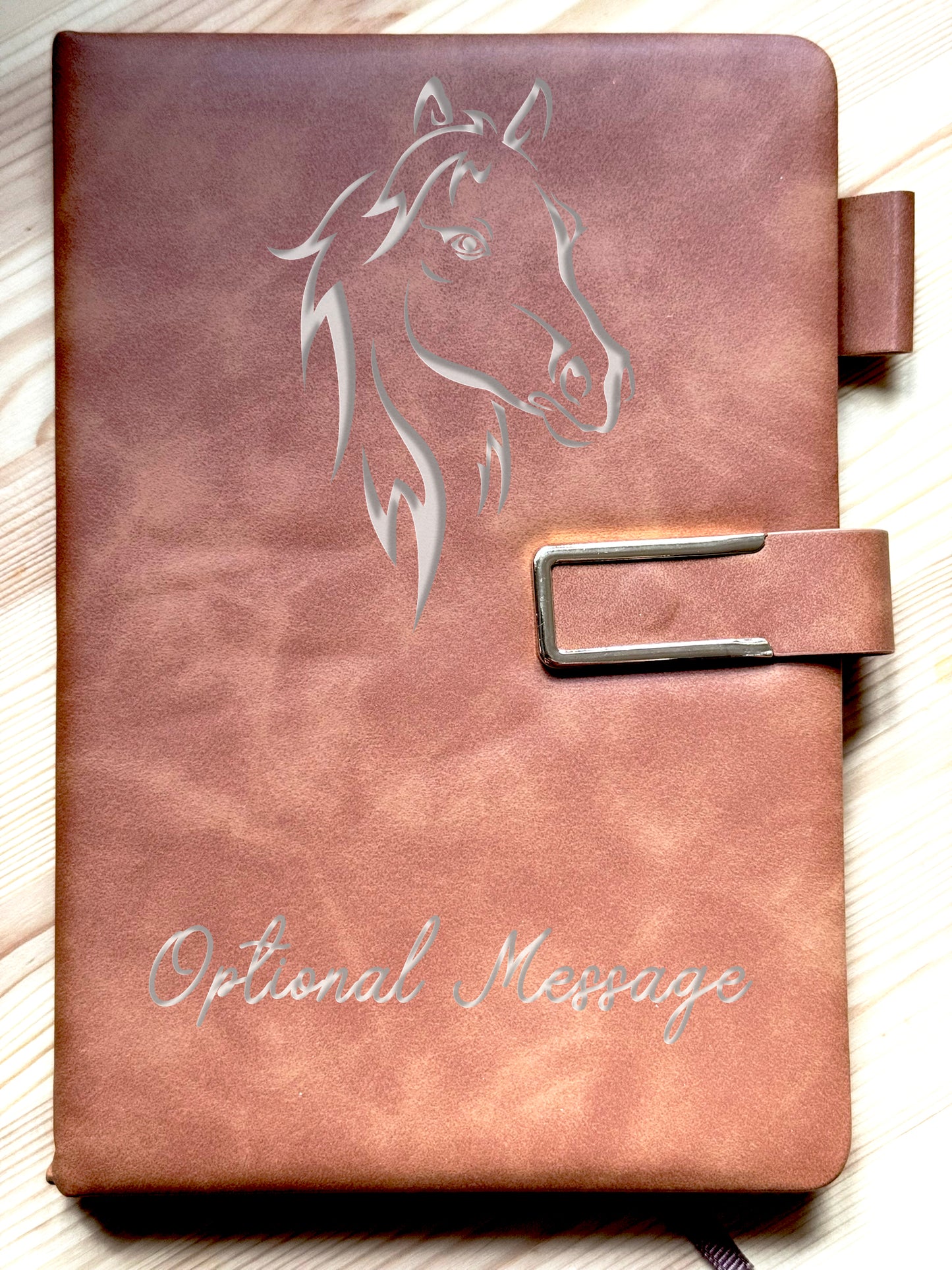 Personalised P-Leather Notebook | Custom Engraved | 21x15cm (8.27” x 5.91”) | 200 Pages