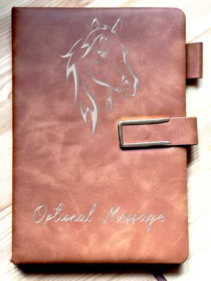 Personalised P-Leather Notebook | Custom Engraved | 21x15cm (8.27” x 5.91”) | 200 Pages