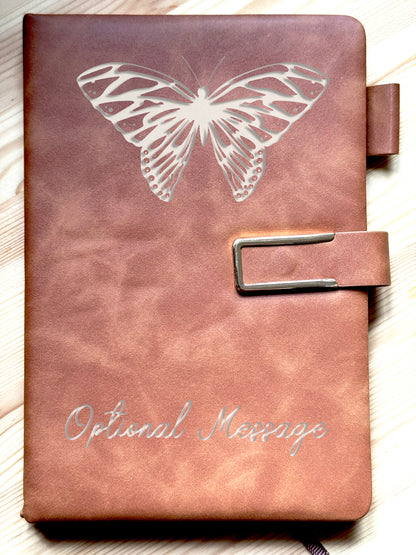 Personalised P-Leather Notebook | Custom Engraved | 21x15cm (8.27” x 5.91”) | 200 Pages