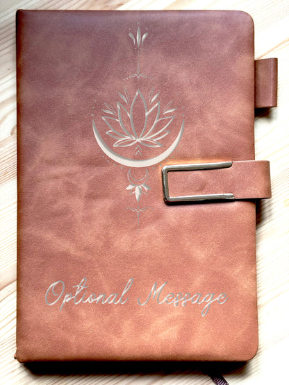 Personalised P-Leather Notebook | Custom Engraved | 21x15cm (8.27” x 5.91”) | 200 Pages