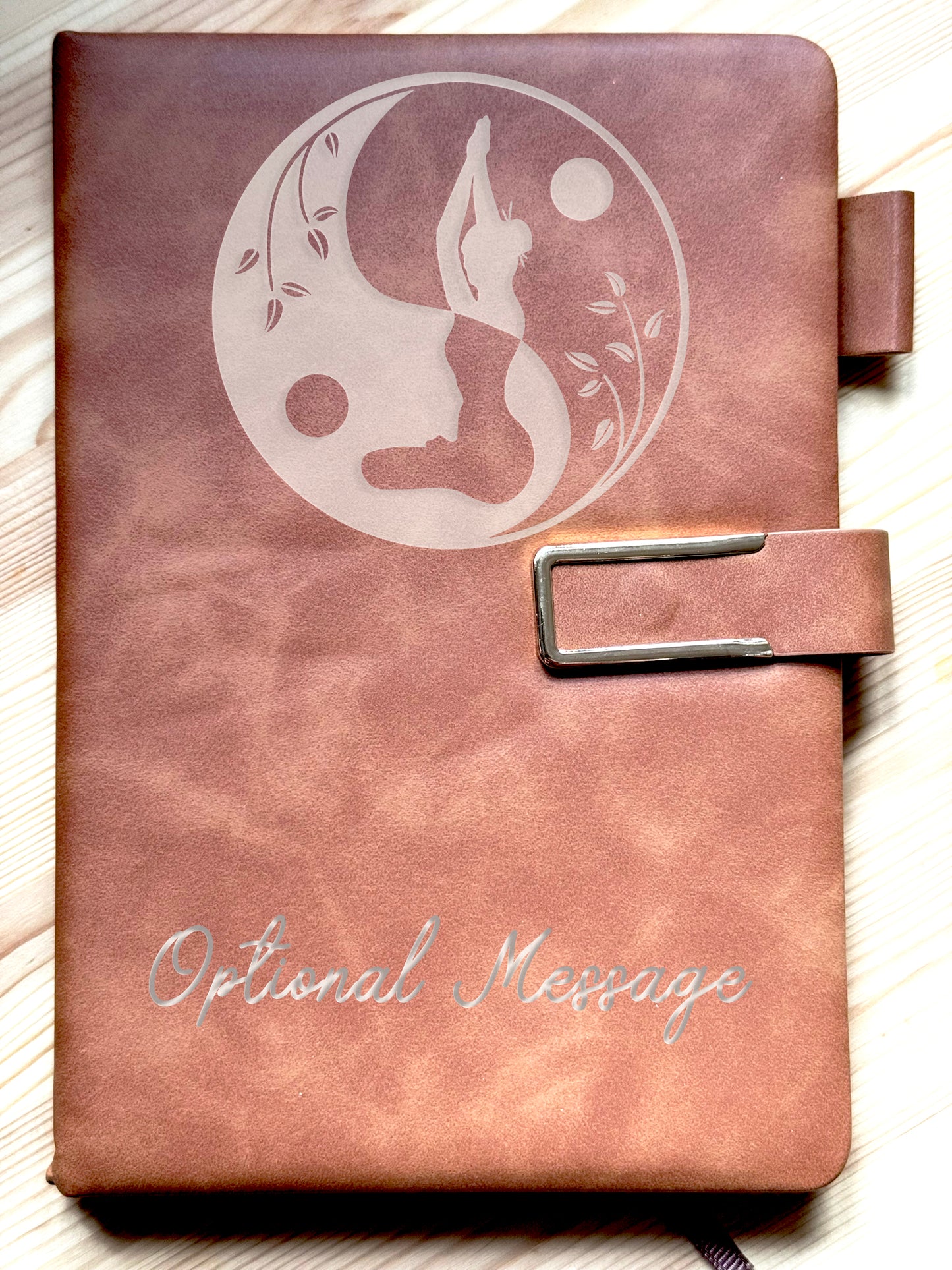 Personalised P-Leather Notebook | Custom Engraved | 21x15cm (8.27” x 5.91”) | 200 Pages