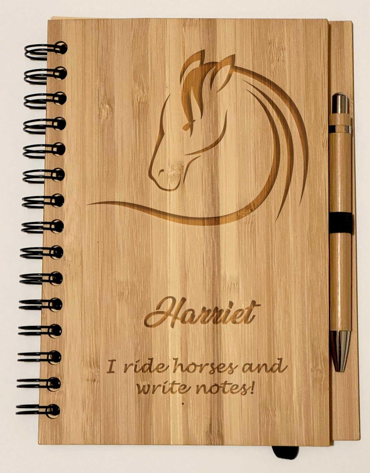 Personalised Bamboo Notebook & Pen Set | Custom Engraved | 21x15cm (8.27” x 5.91”) | Eco-Friendly & Sustainable