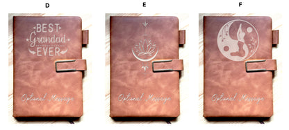 Personalised P-Leather Notebook | Custom Engraved | 21x15cm (8.27” x 5.91”) | 200 Pages