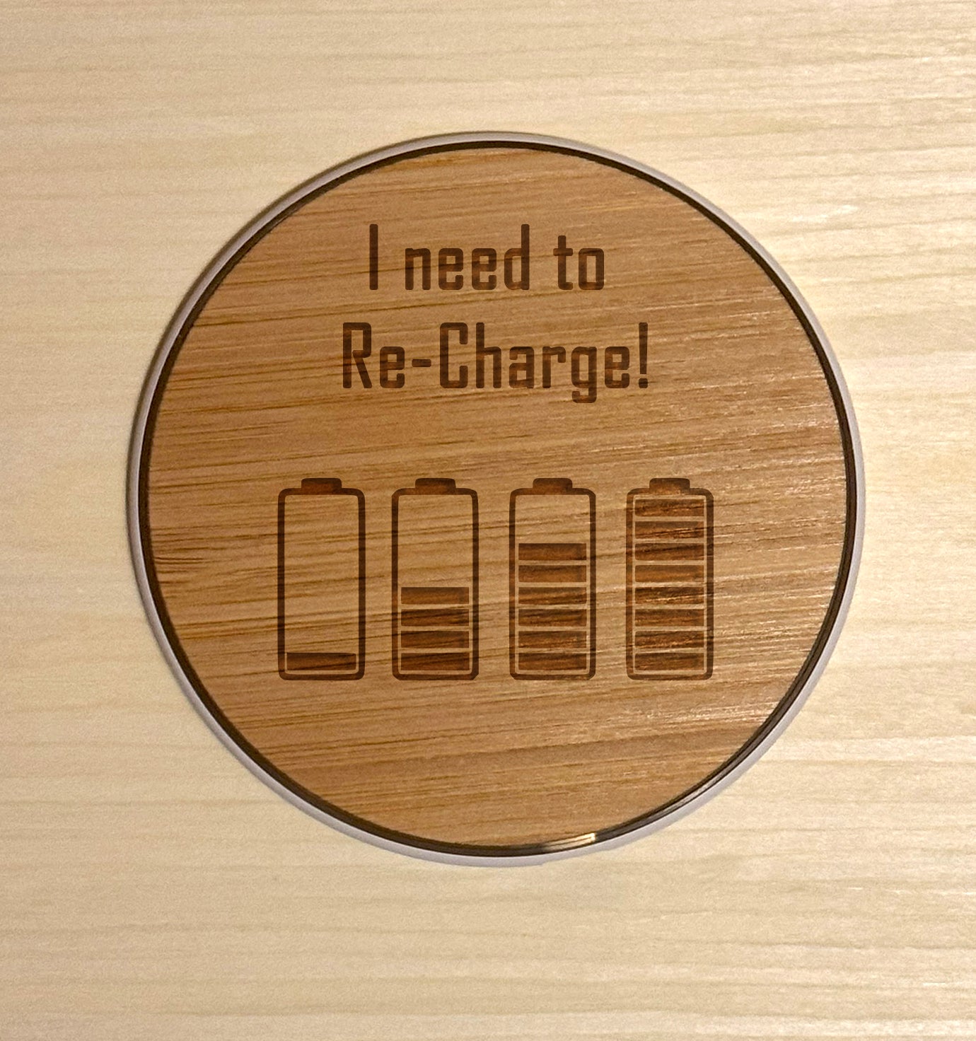 15W Fast Wireless Charger Pad – Personalised Qi-Compatible Charging – Personalised Just for You